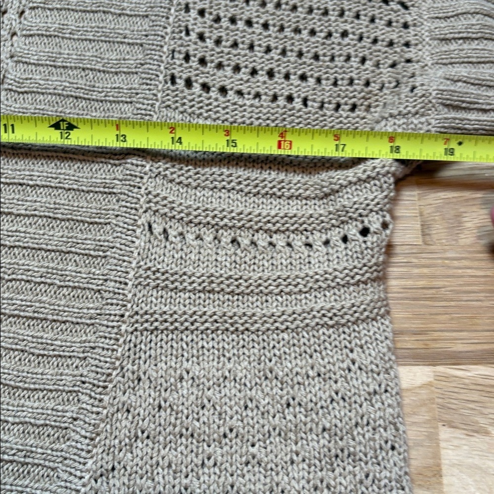 Coldwater Creek Open-Front Short Sleeve Knit Camel Cardigan Women’s S - Picture 6 of 12